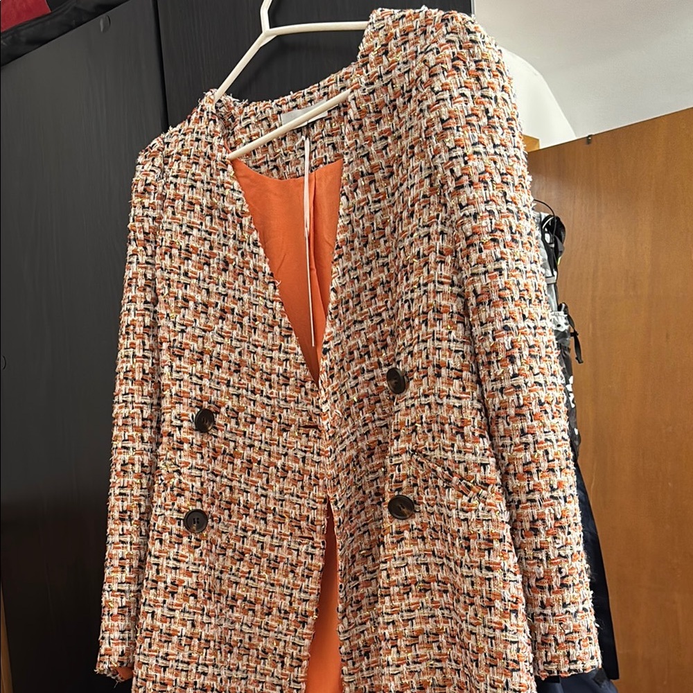 Women's Tweed Double-Breasted Jacket